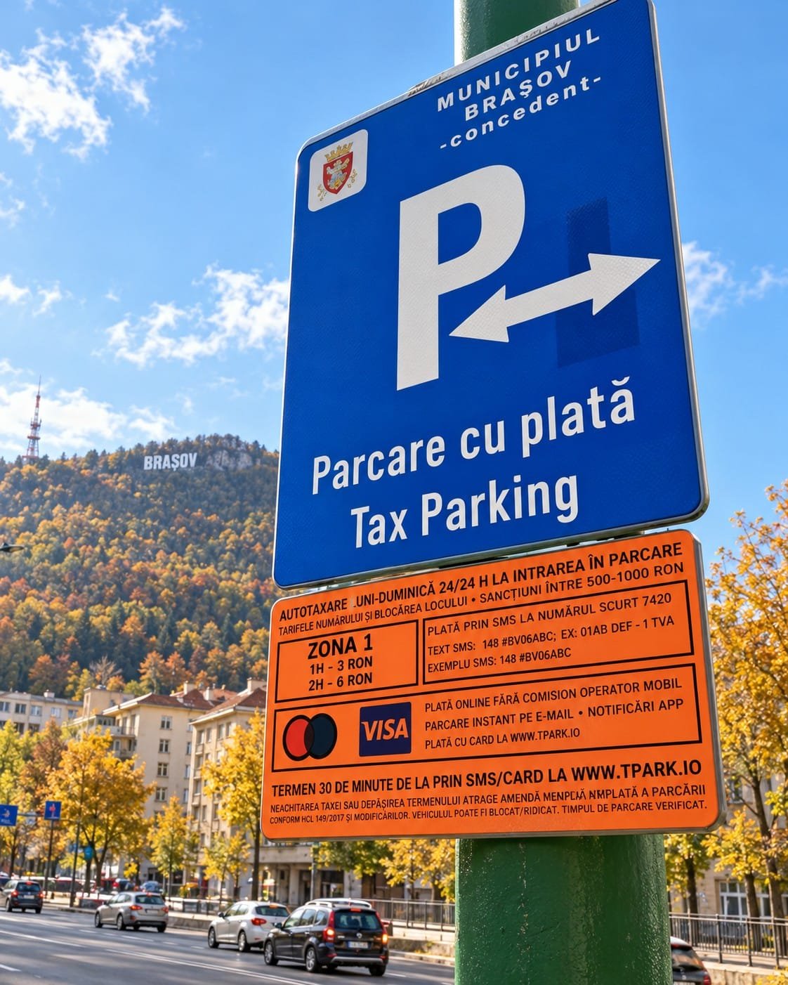 Brașov: parcările publice s-ar scumpi până la 10 lei pe oră și nu mai sunt gratuite duminica