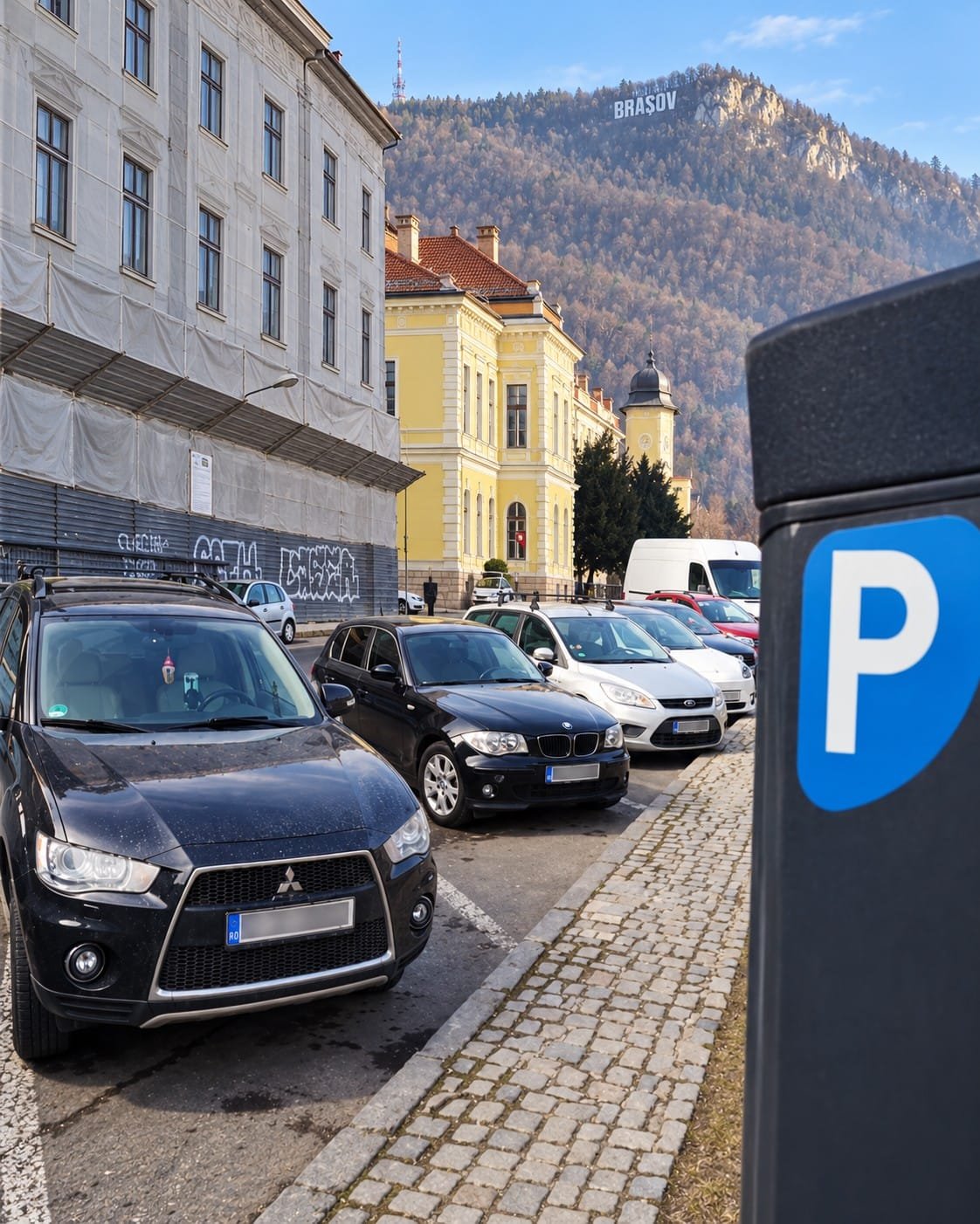 Brașov: roata blocată pentru neplata parcării, deblocarea ar costa 100 de lei