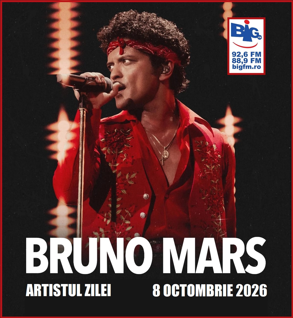 Bruno Mars este Artistul Zilei la Big FM și împlinește 41 de ani joi, 8 octombrie