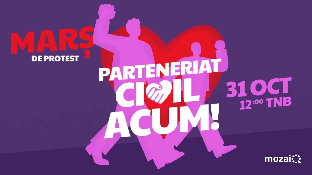 București: marș de protest sâmbătă, de la ora 12, pentru adoptarea parteneriatului civil