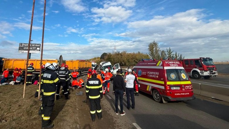 Buftea, pe DN7: două persoane au murit, iar alte trei sunt grav rănite într-un accident