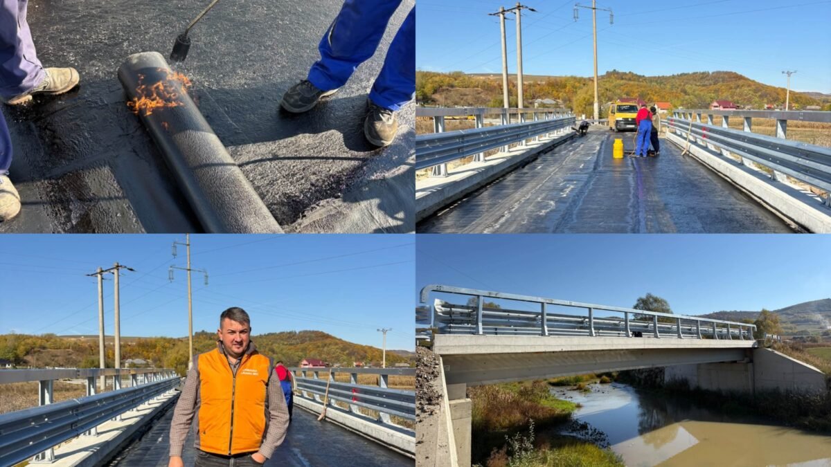 Căianu Mic: pod nou peste Ilișua pe Calea Onii, în etapa hidroizolației înainte de asfaltare