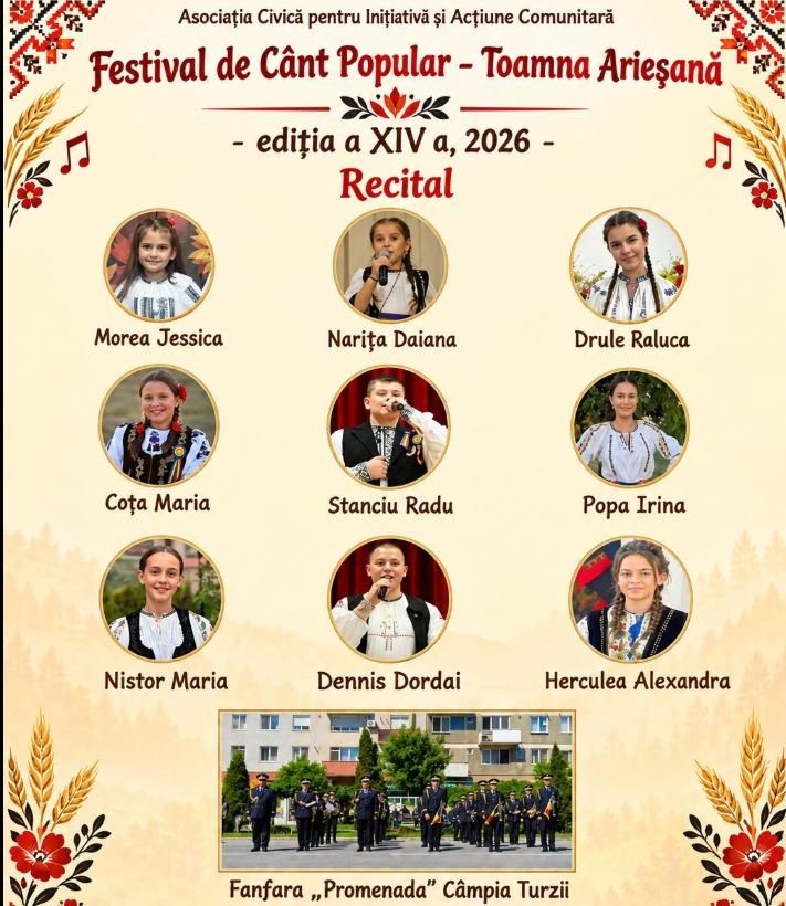 Câmpia Turzii: festivalul Toamna Arieșană revine sâmbătă, cu nouă tineri interpreți și Fanfara Promenada