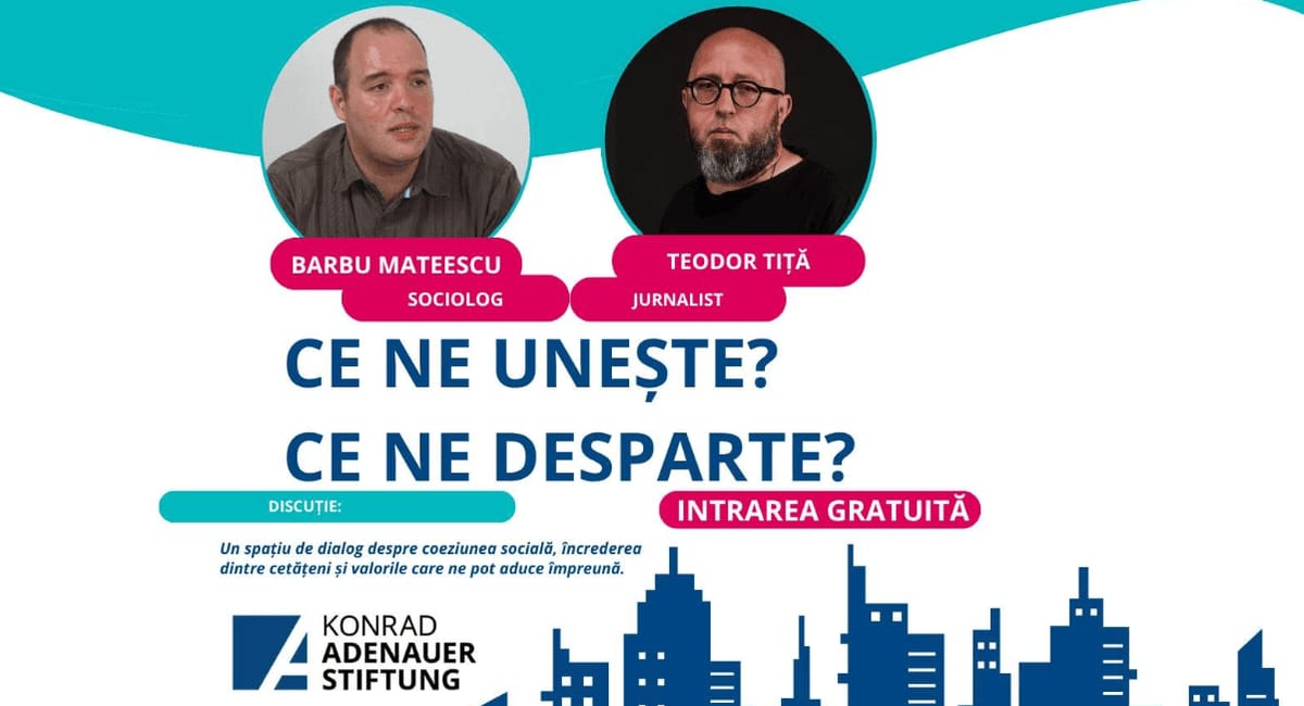 Centrul Cultural „Mihai Eminescu” găzduiește conferința „Ce ne unește? Ce ne desparte?”, cu intrare liberă