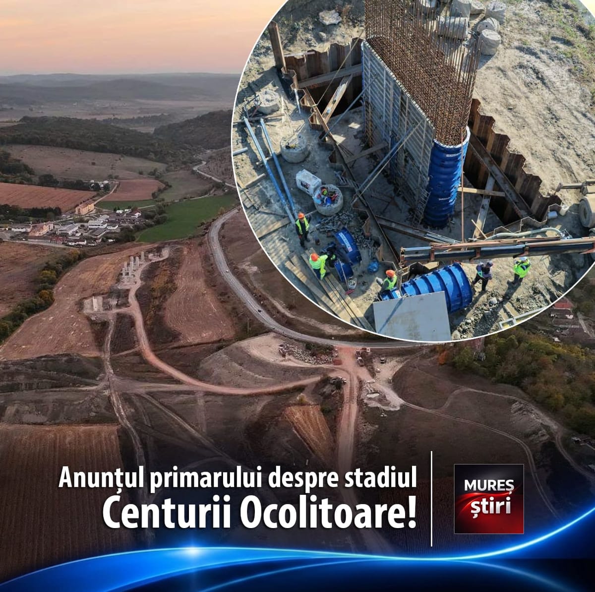 Centura Sighișoarei: lucrările prind viteză, iar primarul spune că merg chiar bine