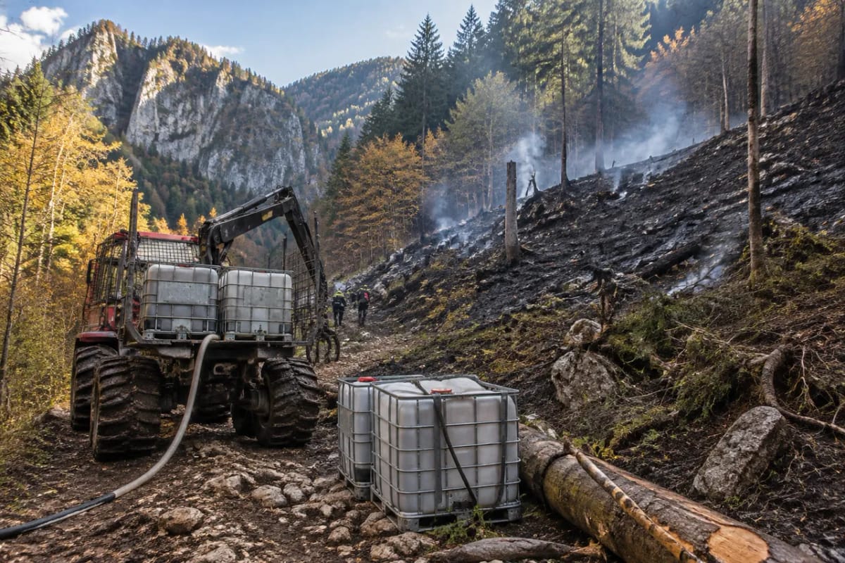 Cheile Buții: incendiul de vegetație din Retezat, evaluat în teren de autorități