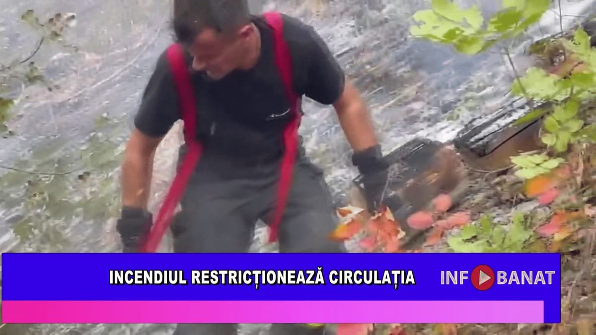 Circulația pe DN67D rămâne închisă din cauza incendiului din Parcul Domogled – Valea Cernei