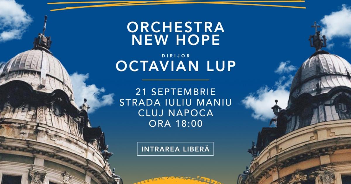 Cluj: Concert pentru Pace cu Orchestra New Hope pe Strada Iuliu Maniu