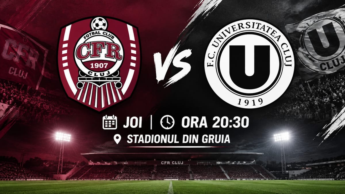 Cluj: Derby-ul CFR și Universității, fanii se adună pe stadionul Gruia