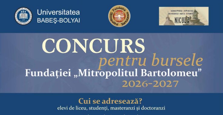 Cluj: Fundația Mitropolitul Bartolomeu oferă 34 de burse pentru elevi și studenți