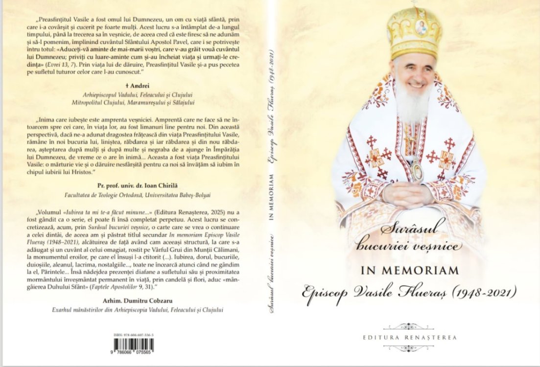 Cluj-Napoca: carte în memoria Episcopului Vasile Flueraș (1948-2021), apărută la Editura Renașterea