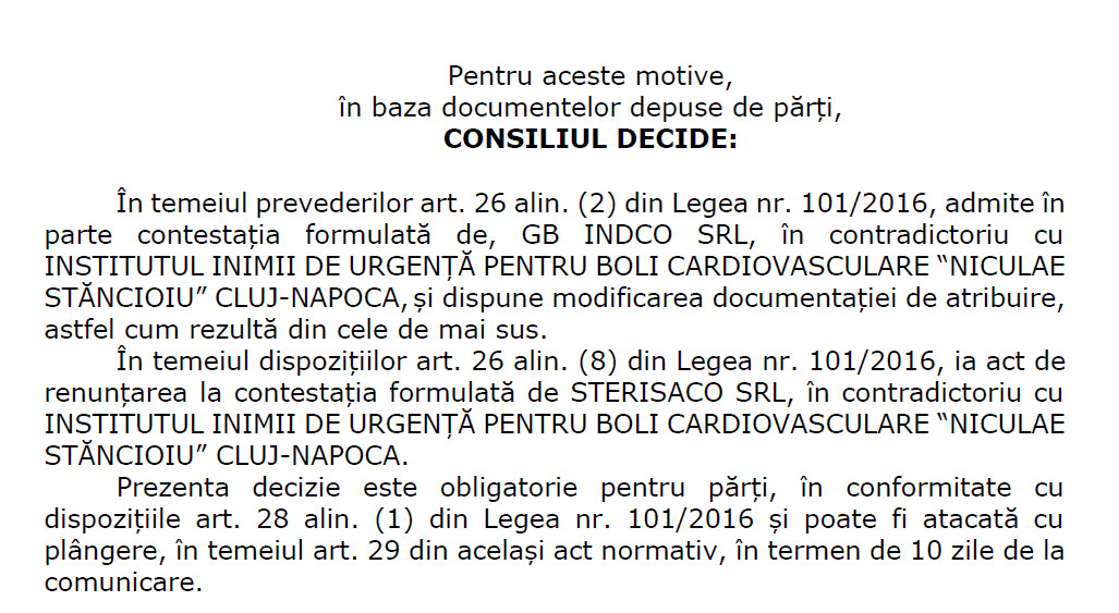Cluj-Napoca: Institutul Inimii, în litigiu juridic pentru o licitație de peste 53 de milioane de lei