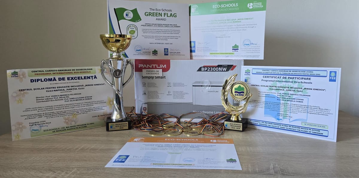 Cluj-Napoca: o școală specială obține al optulea Steag Verde în 16 ani și trei distincții la nivel național