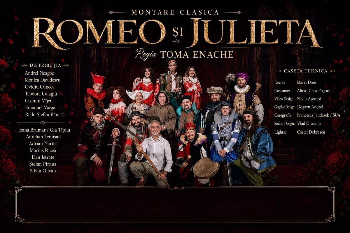 Cluj-Napoca: Romeo și Julieta de Shakespeare, la Casa de Cultură a Studenților, mâine de la ora 19:00