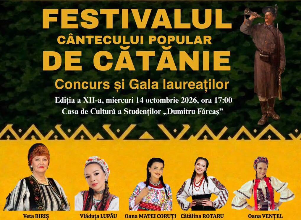 Cluj-Napoca: săptămână dedicată tradițiilor ostășești, cu muzică de cătănie și folclor cu Veta Biriș