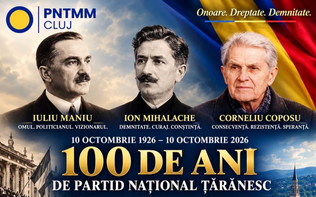 Clujul participă cu 10 delegați la evenimentele din București care marchează centenarul PNȚ