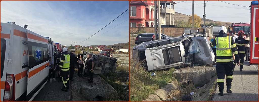 Coliziune frontală pe DN 17 la Șieu-Măgheruș: 5 victime, 2 copii