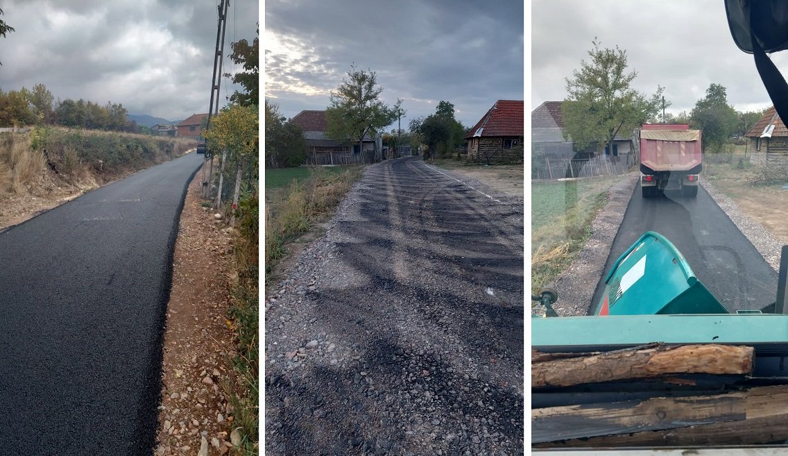 Comuna Bratca: drumuri asfaltate în Beznea și stratul de uzură turnat la Becești și Vremești
