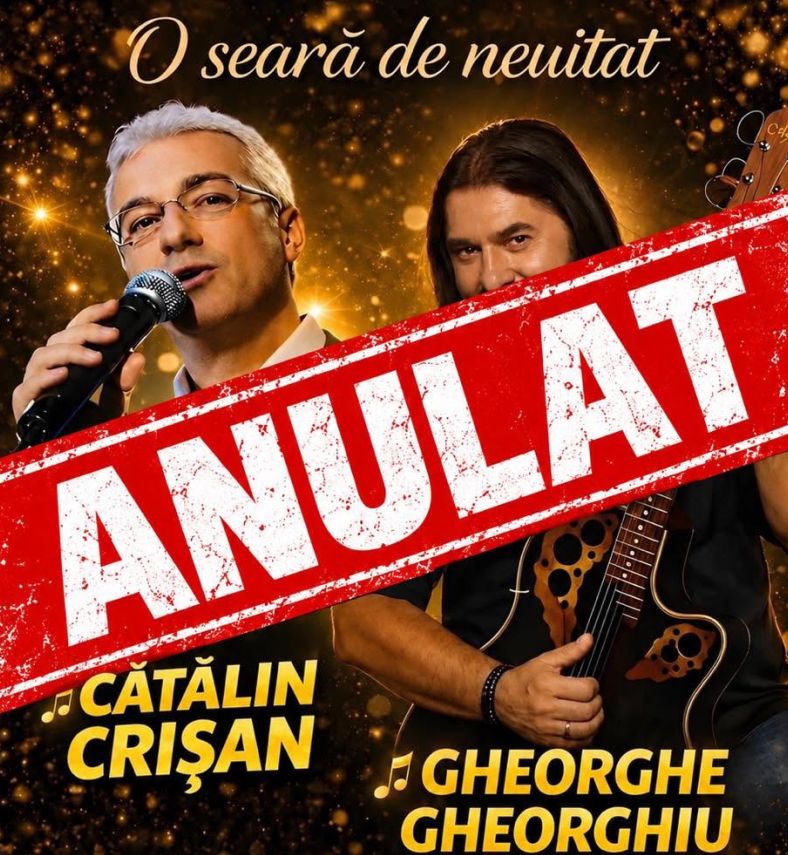 Concertul de la Lugoj este anulat, după ce Cătălin Crișan nu s-a prezentat la Piatra Neamț și Iași