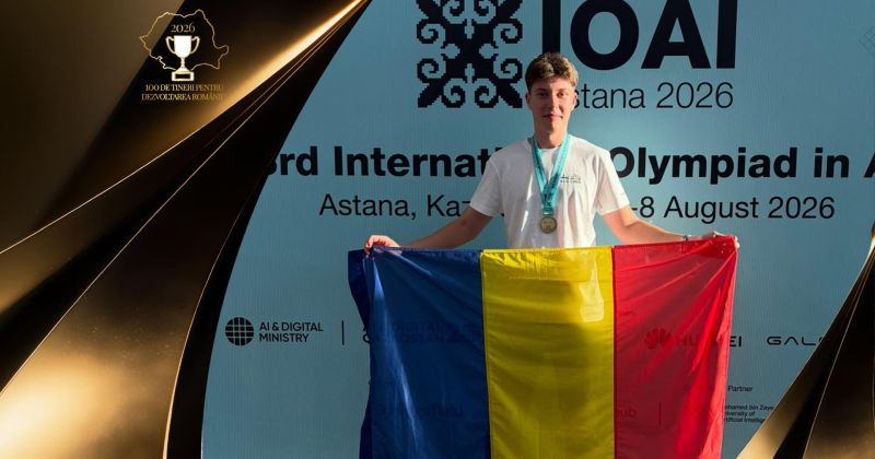 Constanța: elev de la Mircea cel Bătrân, medaliat cu aur la Olimpiada de AI, locul 19 mondial