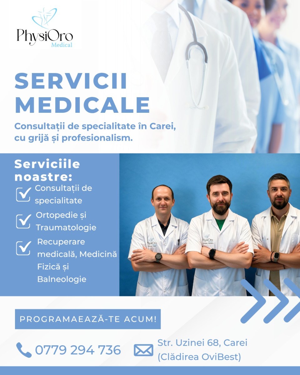 Consultații medicale de calitate la PhysiOro, cu grijă și profesionalism