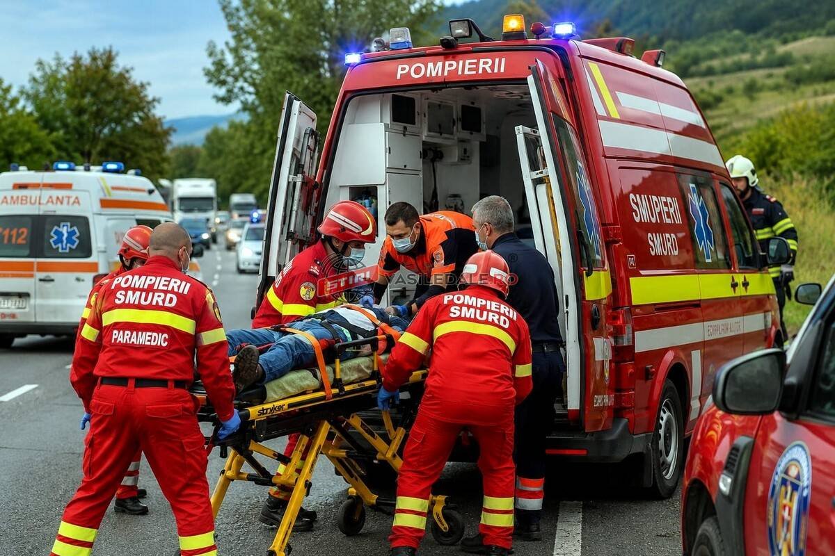 Copalnic, pe DN18B: accident cu o căruță, un bărbat inconștient și o minoră de 13 ani rănită