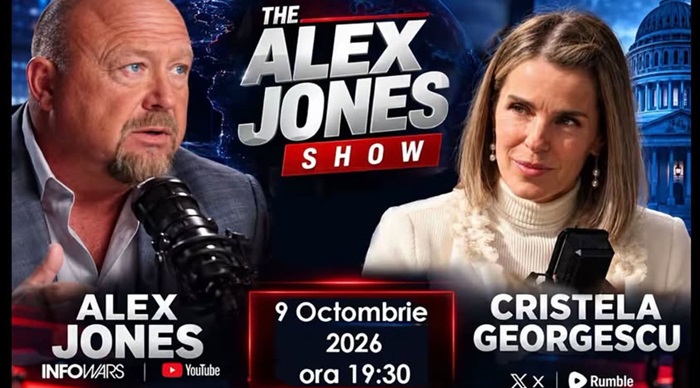 Cristela Georgescu, interviu acordat lui Alex Jones pe X despre situația familiei sale
