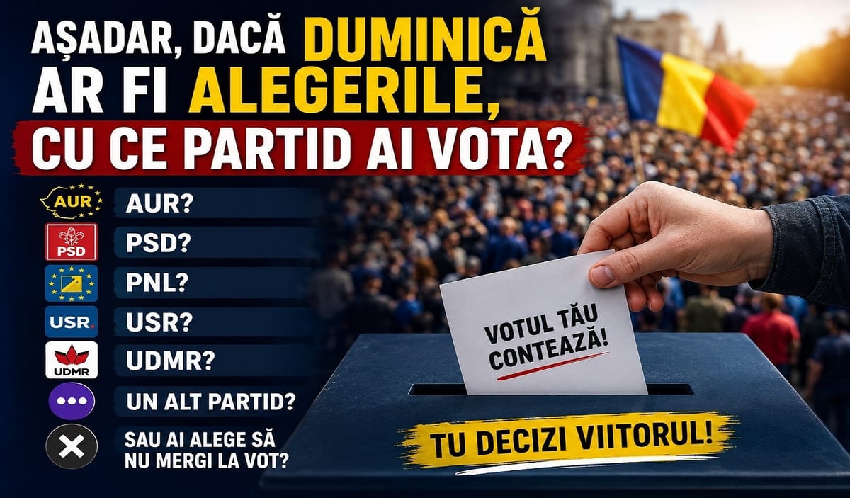 Dacă duminică ar fi alegerile, cu ce partid ai vota?