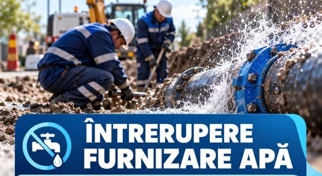 Deva: fără apă pe strada Împăratul Traian din cauza unei avarii, reluare estimată la ora 15:00