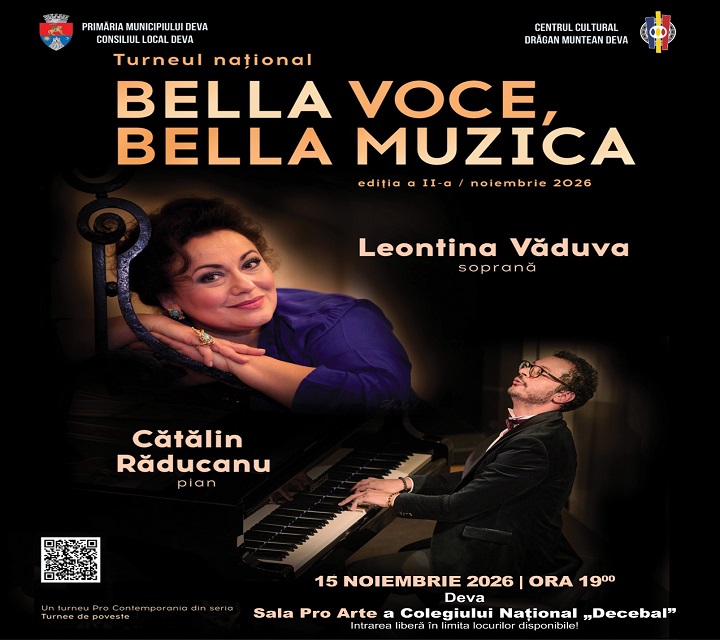 Deva: recital de excepție cu Leontina Văduva, Cătălin Răducanu și Petru Meszaros