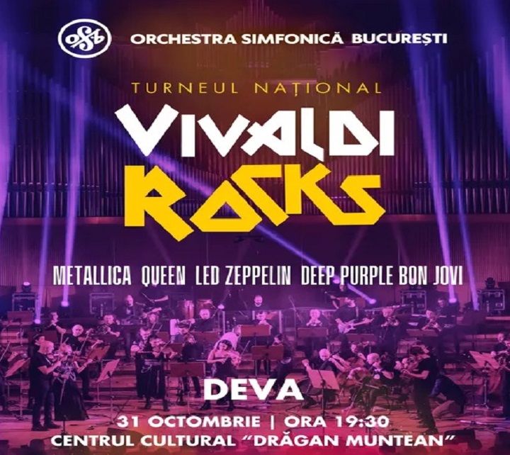 Deva: Vivaldi Rocks ajunge cu muzică simfonică și legende rock, într-un spectacol grandios