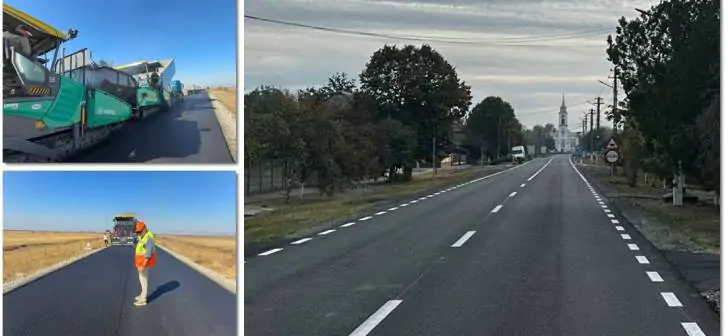DN59B din Timiș va fi gata cu mult înainte de termen; pe un tronson de 30 km se trasează marcajele