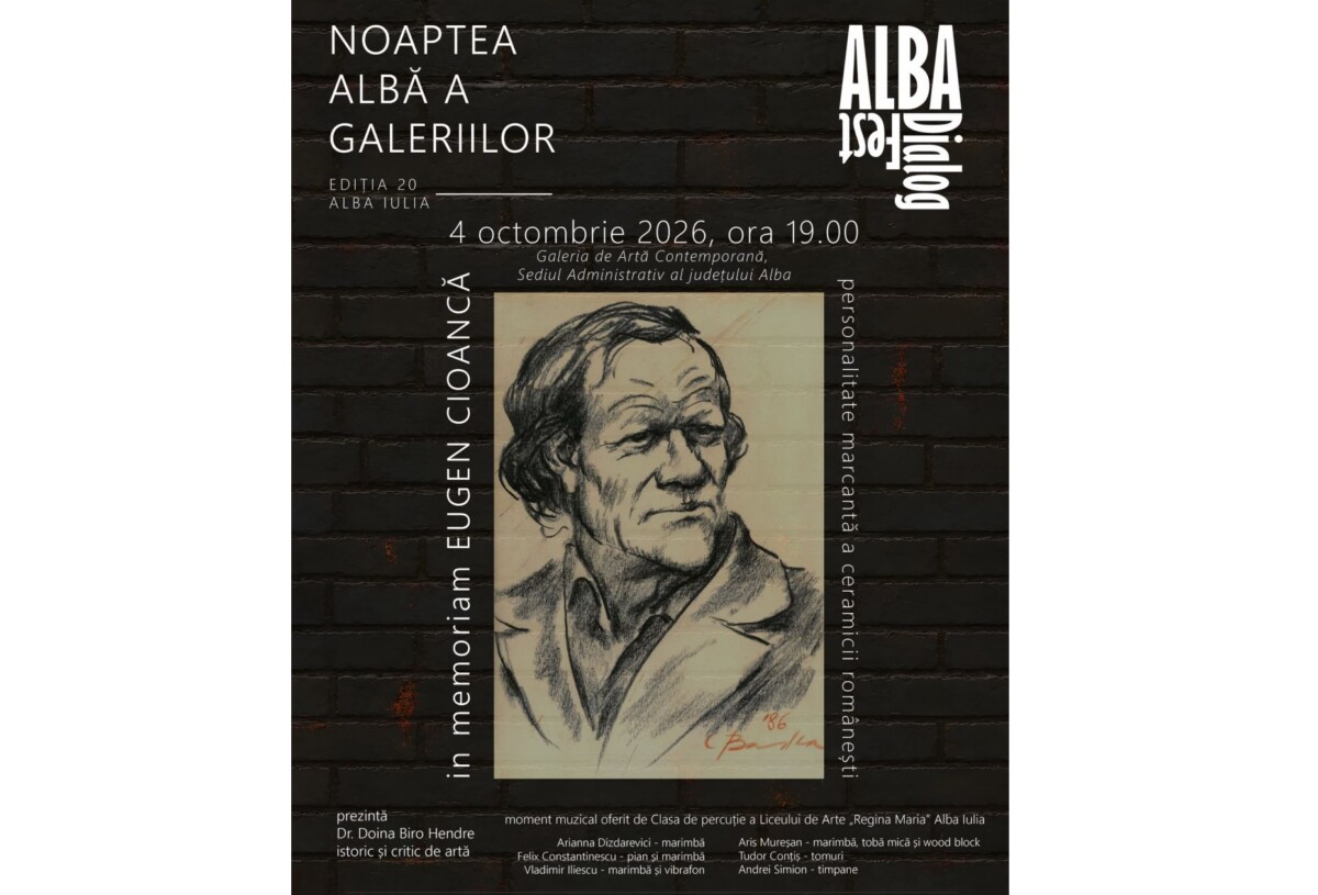 Duminică, 4 octombrie: Eveniment dedicat memoriei artistului Eugen Cioancă, la sediul Consiliului Județean Alba