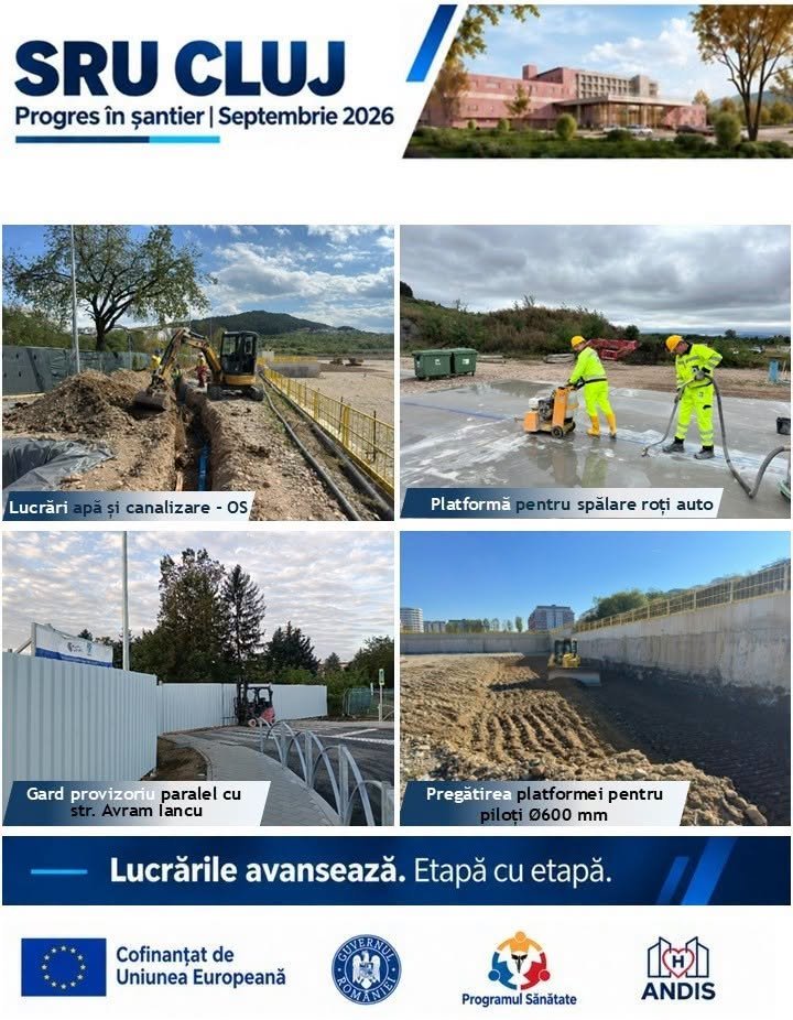 Florești: Spitalul Regional de Urgență Cluj avansează, platforma pentru piloți este pregătită