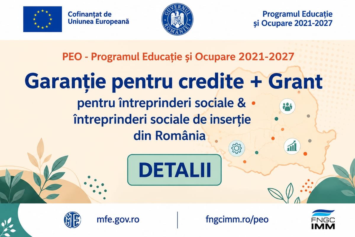 FNGCIMM lansează un instrument financiar de aproape 495 de milioane de lei pentru economia socială