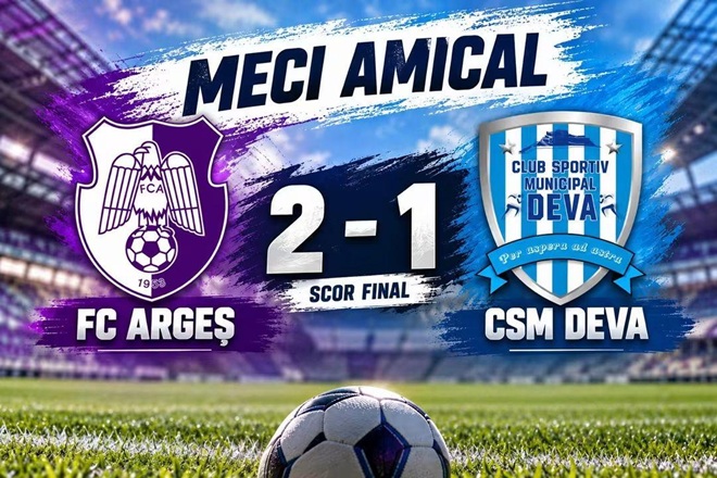 Fotbal amical. Test util pentru CSM Deva în compania argeșenilor