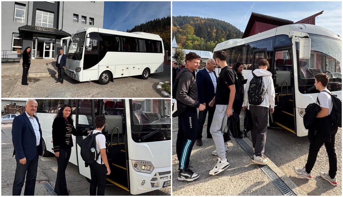 FOTO Abrud: Primăria a achiziționat autobuz pentru elevii și delegații orașului