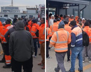 FOTO Supercom Cluj-Napoca: angajații fac grevă după trei luni fără salariu, gunoaiele nu mai sunt ridicate