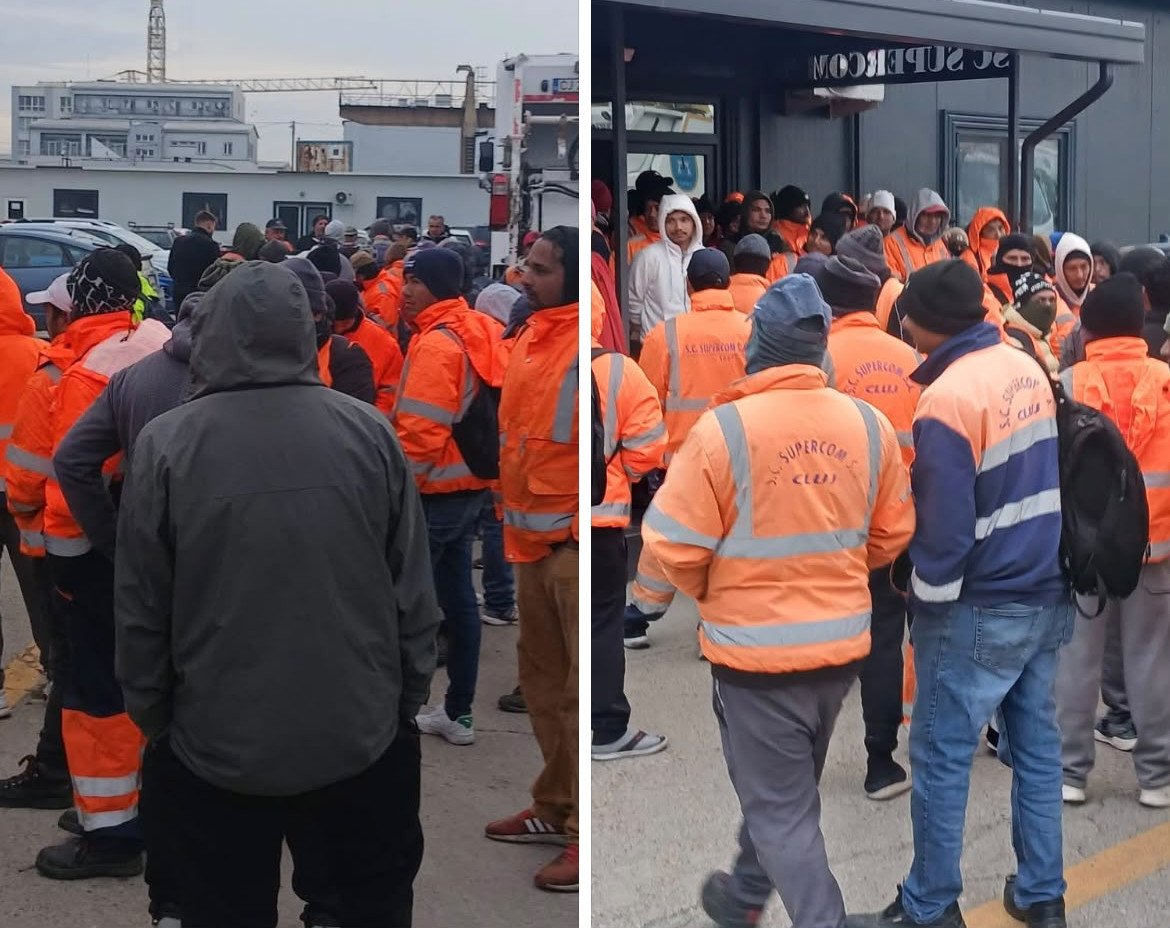 FOTO Supercom Cluj-Napoca: angajații fac grevă după trei luni fără salariu, gunoaiele nu mai sunt ridicate