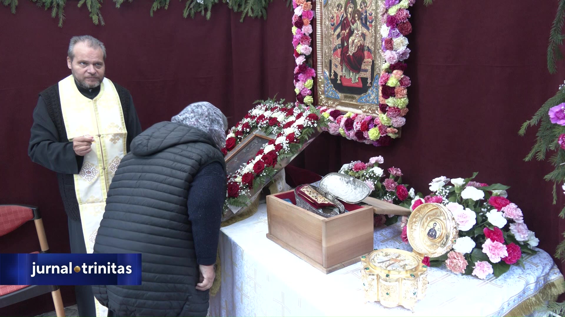 Fragment din moaștele Sfântului Luca, adus la Mănăstirea Călugăra din Caraș-Severin