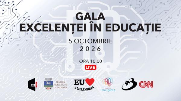 Gala Excelenței în Educație revine la Alexandria, de Ziua Mondială a Educației. Aproape 100 de elevi și 16 profesori pen