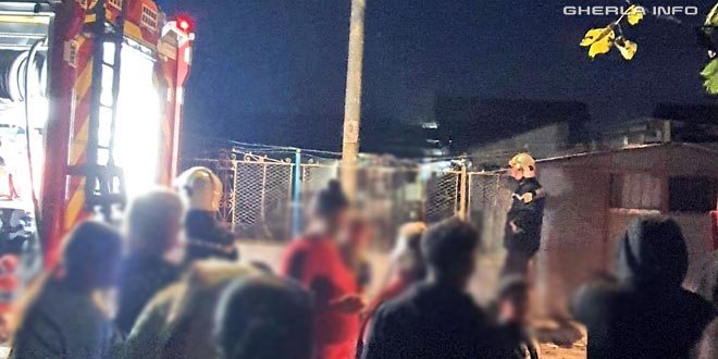 Gherla: incendiu la o afumătoare pe strada Pescarilor, extins la o anexă gospodărească, stins de pompieri