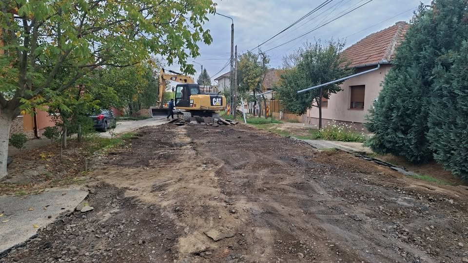 Ghiroda: au început lucrările de reabilitare și modernizare pe strada Bega