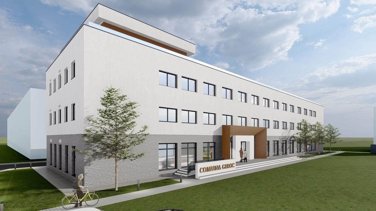 Giroc: peste 27 de milioane de lei pentru consolidarea viitorului sediu al Primăriei, în zona UM