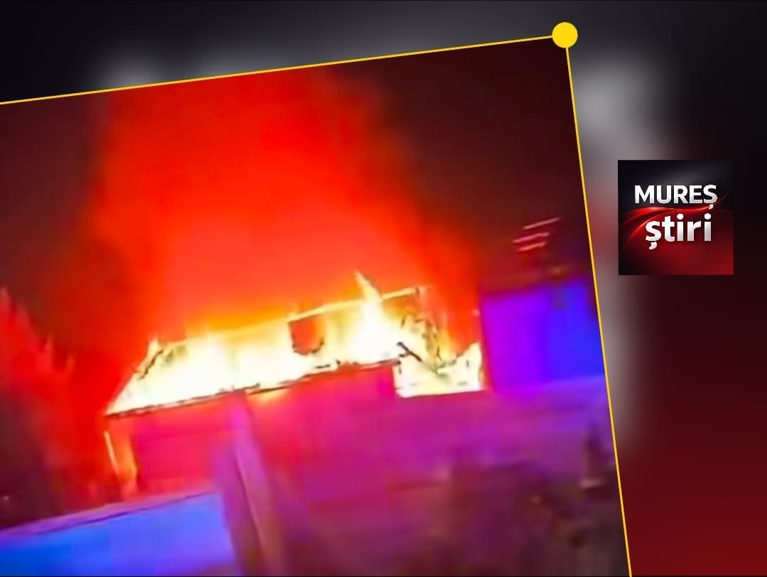 Glodeni: incendiu violent la o casă de locuit pe strada Principală, Mureș