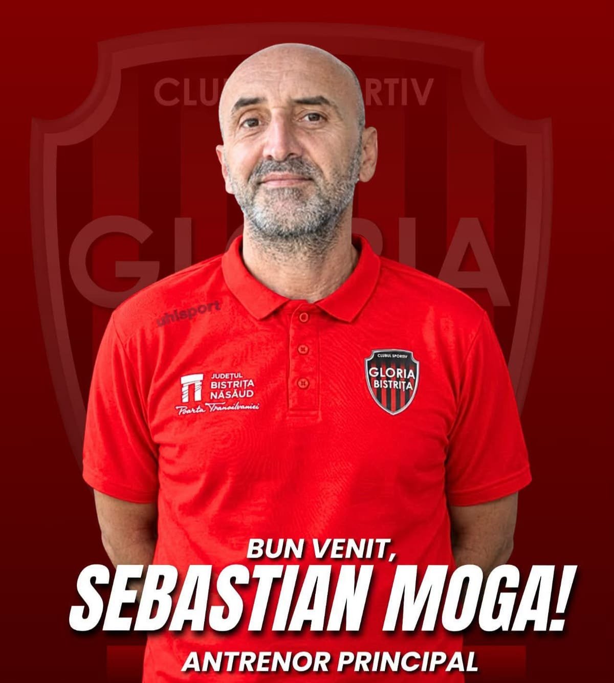 Gloria Bistrița: Sebastian Moga revine ca antrenor principal, după o carieră de jucător și antrenor secund