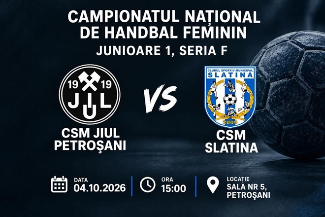Handbal. Junioare 1. CSM Jiul Petroșani debutează pe teren propriu