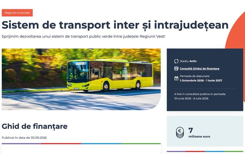 Hunedoara și alte trei județe din vest pot primi peste 7 milioane de euro pentru transportul public