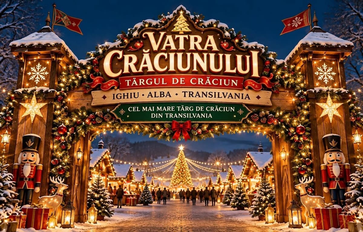 Ighiu: cel mai mare târg de Crăciun din Alba va avea patinoar, carusel și tunel de lumini
