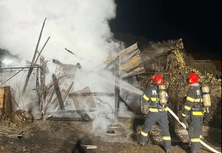 Incendiu la o anexă gospodărească în Sânmihai de Pădure